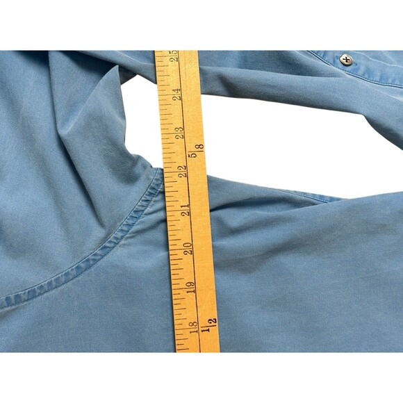 Theory Zack PS Belledune Button Down Shirt Men's Size Large Blue Casual Faded - Picture 6 of 9